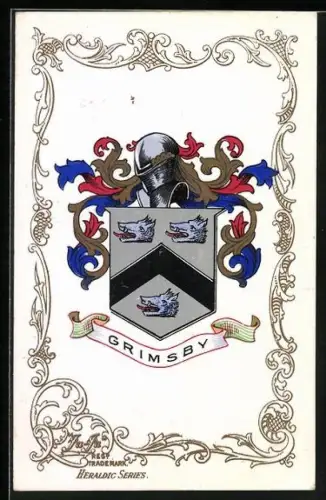 AK Grimsby, Wappen und Ornament-Rahmen