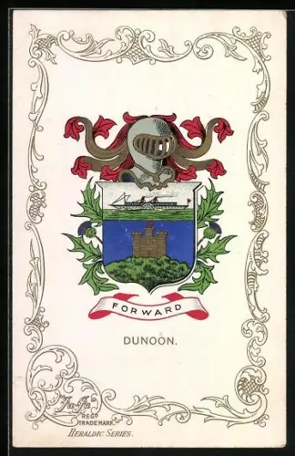 AK Dunoon, Wappen und Ornament-Rahmen