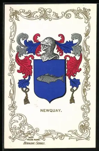 AK Newquay, Wappen und Ornament-Rahmen