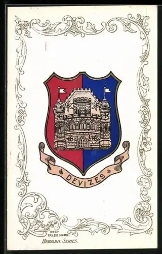 AK Devizes, Wappen und Ornament-Rahmen