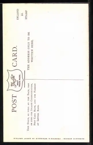 AK Herne Bay, Wappen und Ornament-Rahmen