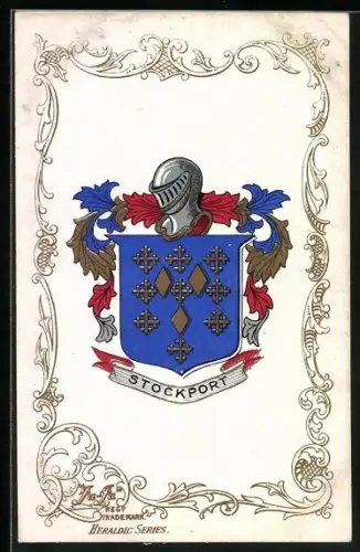 Künstler-AK Wappen von Stockport