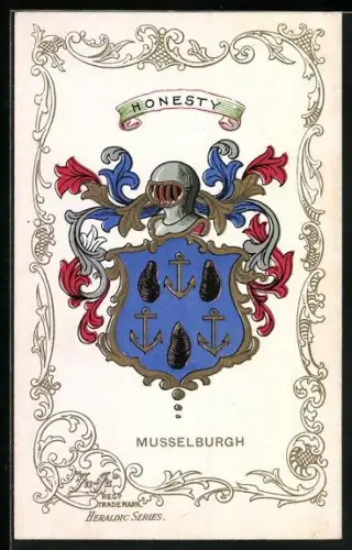 AK Musselburgh, Wappen und Ornament-Rahmen