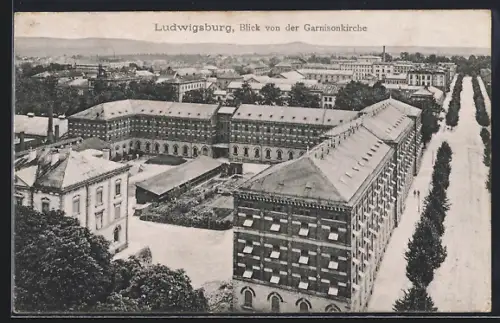 AK Ludwigsburg / Württ., Blick von der Garnisonkirche