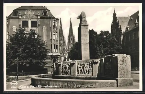 AK Köln a. Rh., Partie am Römerbrunnen