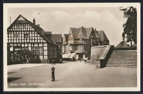 AK Bünde i. Westf., Am Kirchplatz