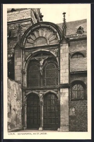 AK Köln, Seitenportal an der St. Jacob-Kirche