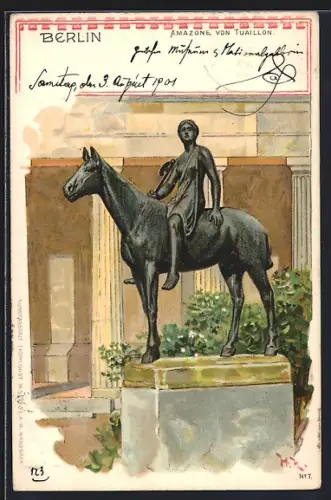 Künstler-AK Berlin, Die Amazone von Tuaillon