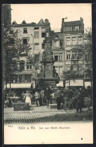 AK Köln a. Rh., Blick auf den Jan von Werth-Brunnen