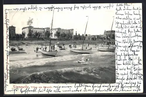AK Zinnowitz, Villen am Strande, Villa Gertrud, Hotel Fortuna