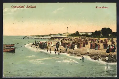 AK Ahlbeck / Ostseebad, Strandleben