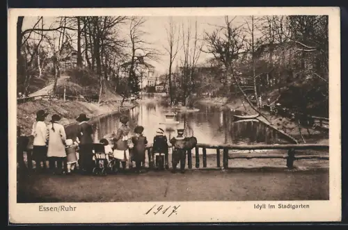 AK Essen /Ruhr, Partie im Stadtgarten