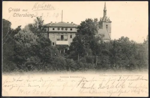 AK Schloss Ettersburg, Blick auf das Schloss