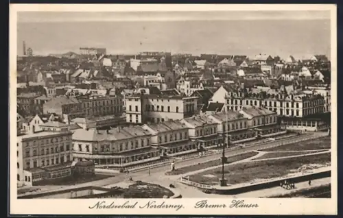 AK Norderney, Ortsansicht mit Bremer Häusern