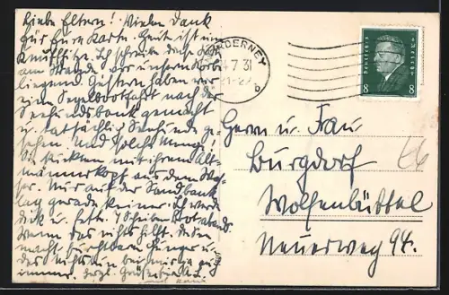 AK Norderney, Ortsansicht mit Bremer Häusern