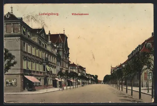 AK Ludwigsburg / Württ., Blick in die Wilhelmsstrasse