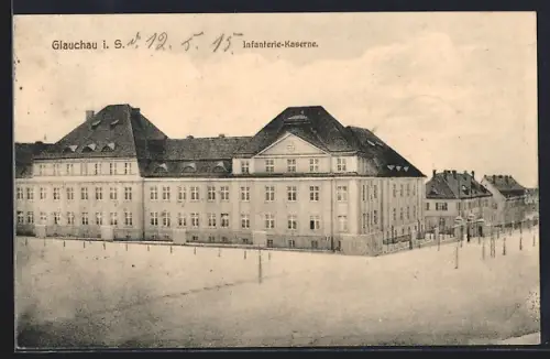 AK Glauchau i. S., Teilansicht der Infanterie-Kaserne