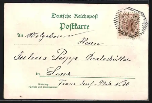 Lithographie Bremerhaven, Leuchtturm, Teilansicht mit Brücke