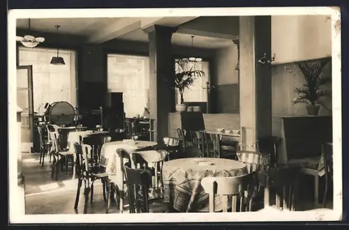 AK München, Cafe Martin Greif, Inneansicht Speisesaal, Bes. J. & R. Dirscherl, Bayerstrasse 107
