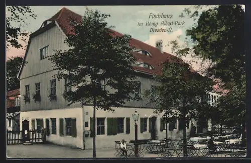 AK Dresden, Gaststätte Fischhaus im König-Albert-Park