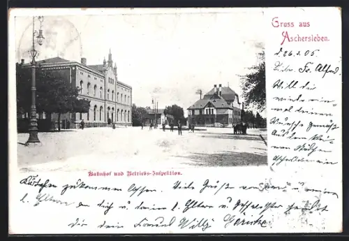 AK Aschersleben, Bahnhof und Betriebsinspektion
