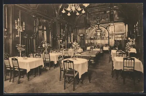 AK Augsburg, Restaurant Hohes Meer Innenansicht