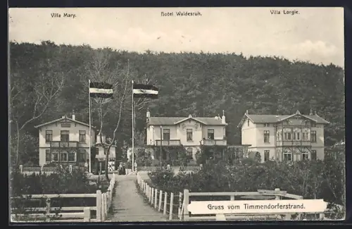 AK Timmendorferstrand, Villa Mary, Hotel Waldesruh und Villa Lorgie