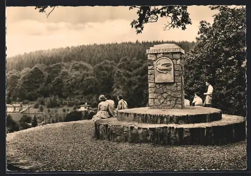 AK Alexisbad /Harz, Friedensdenkmal