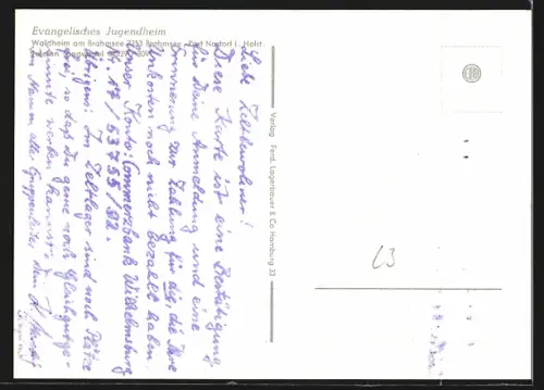 AK Langwedel / Brahmsee, Evangelisches Jugendheim, Äusseres und Inneres
