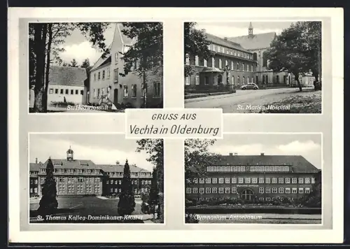 AK Vechta i. Oldenburg, St. Hedwigsstift, St. Marien Hospital, St. Thomas Kolleg und Gymnasium Antonianum