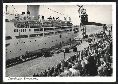 AK Bremerhaven, Passagierschiff an der Columbuspier