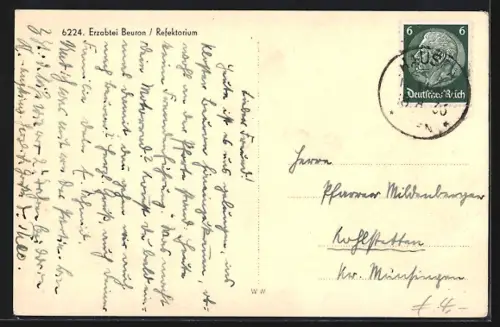 AK Beuron, Erzabtei, Refektorium