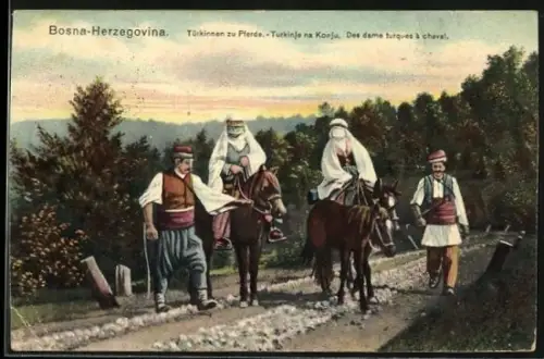 AK Türkische Frauen zu Pferde