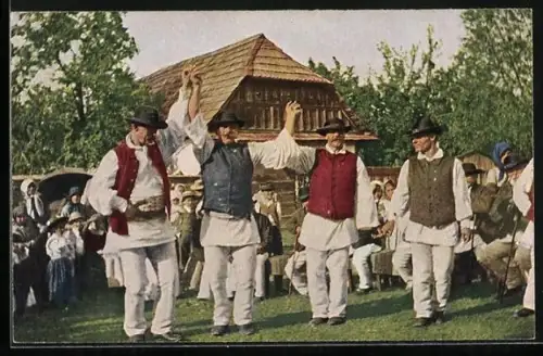 AK Tanzendes Bauernquartett