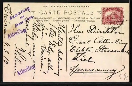 AK Egypte / Ägypten, Une promenade à Ane, Reiterin auf Esel