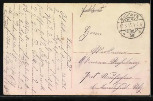 AK München, Justizpalast am Karlsplatz, Strassenbahn