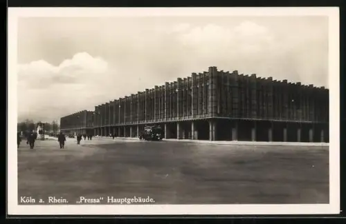 AK Köln, Ausstellung Pressa, Blick auf Hauptgebäude
