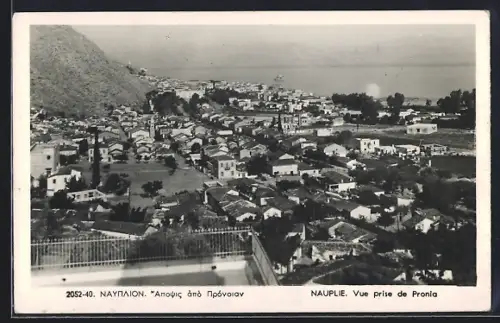 AK Nauplie, Vue prise de Pronia