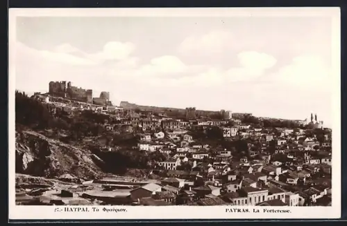 AK Patras, Totalansicht mit Festung