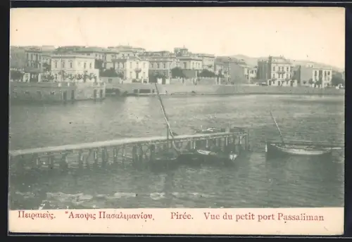 AK Pirée, Vue du petit port Passaliman