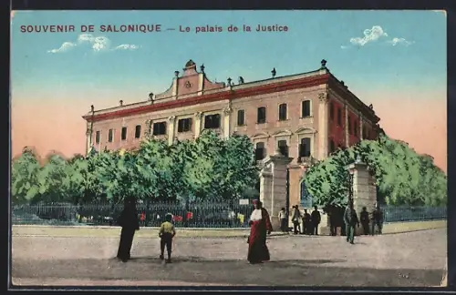 AK Salonique / Saloniki, Partie am Justizpalast