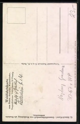 AK Graudenz, Hindenburg als Deutschordensritter, Nagelung