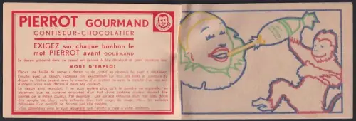 Klapp-AK Reklame für Pierrot Gourmand-Zucker