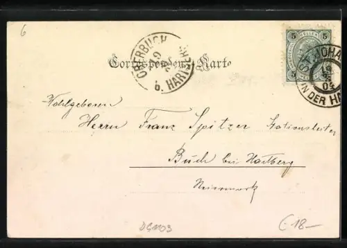 AK St. Johann i. d. Haide, Johann Herjans Einkehrgasthaus zur Post, Ortsansicht aus der Vogelschau