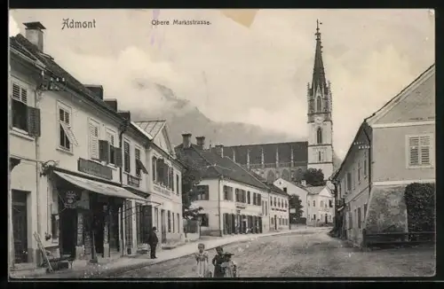 AK Admont, Kinder in der Oberen Marktstrasse