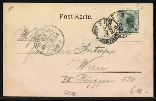 AK Gross-Reifling, Gasthof Baumann, Strassenpartie