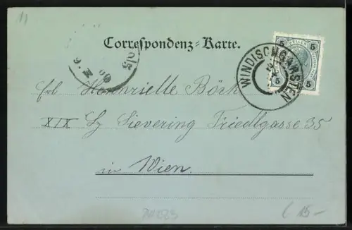 Mondschein-AK Frauenberg a. Enns, Hasslauers Gasthof, Ortsansicht