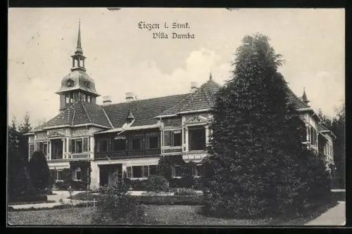 AK Liezen i. Stmk., Villa Dumba mit Garten