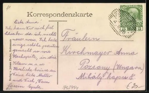 AK Rottenmann, Franz Lindmayrs Gasthof u. Fleischhauerei, Hauptplatz