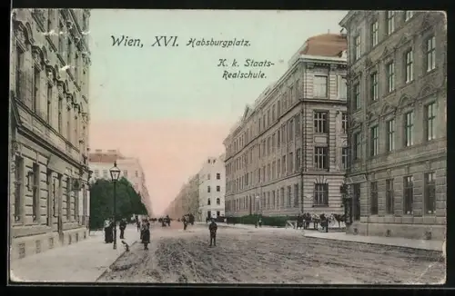 AK Wien, K. k. Staats-Realschule, Habsburgplatz